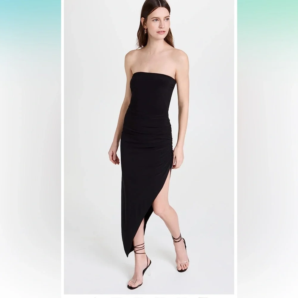 Norma Kamali Women's Strapless Side Drape Gown Size M/38 - Picture 2 of 6